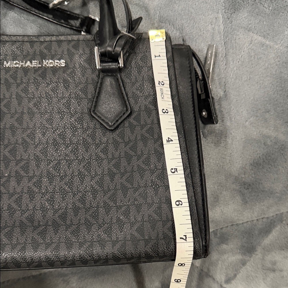 Michael Kors Black Monogram Satchel - Picture 8 of 9